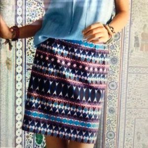 Cute Patterned J Crew Skirt size 8